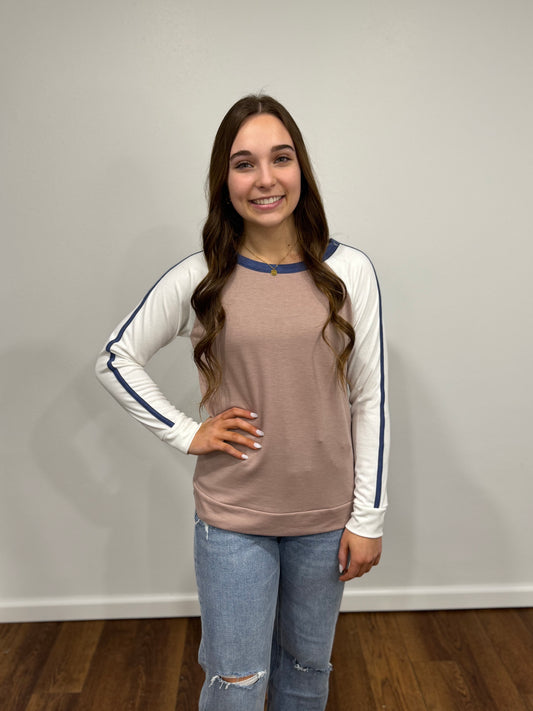 Dusty Rose Baseball Tshirt