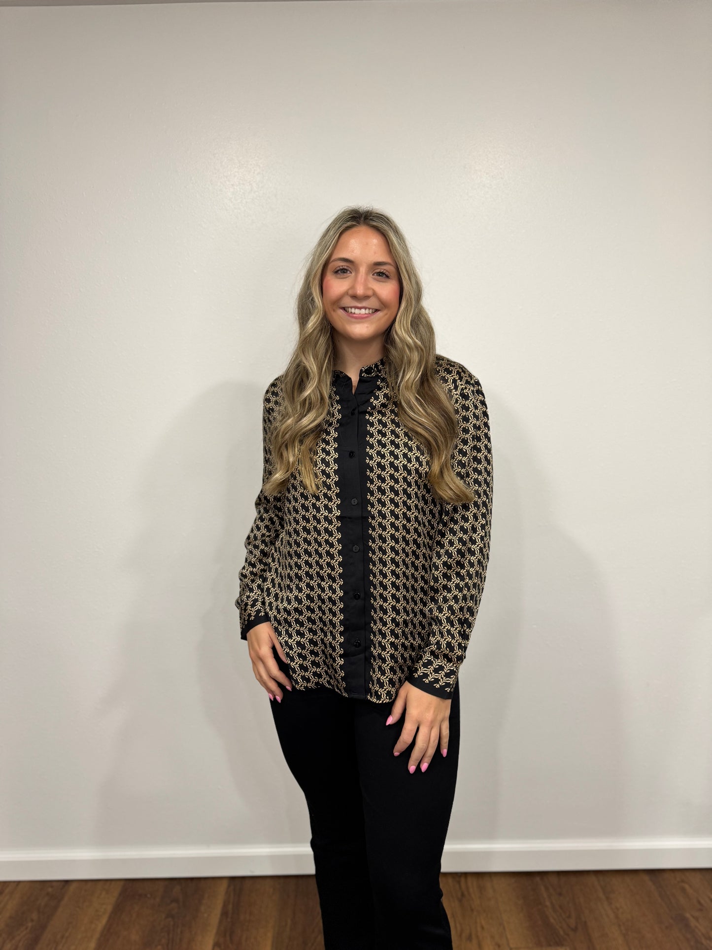 Liverpool Black Gold Blouse