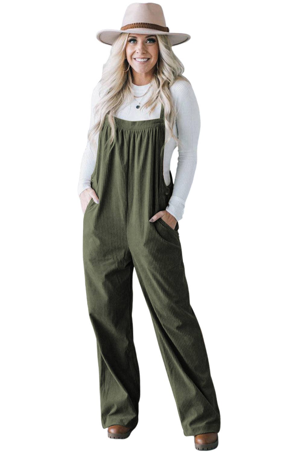 Alexa Relaxed Fit Corduroy Overalls