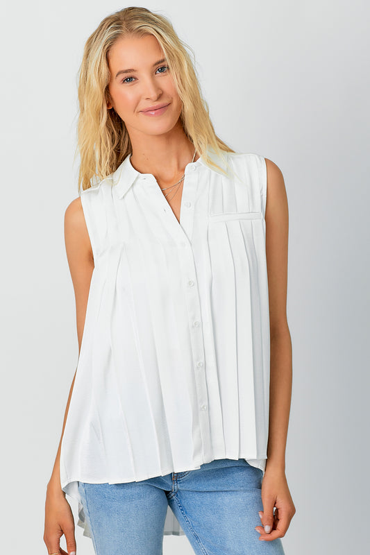 Sleeveless Blouse Off White