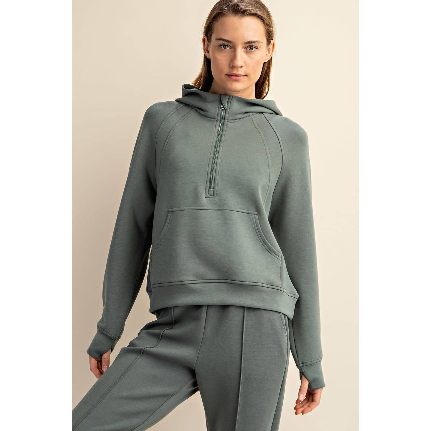 Green Scuba Hoodie Sweatshirt