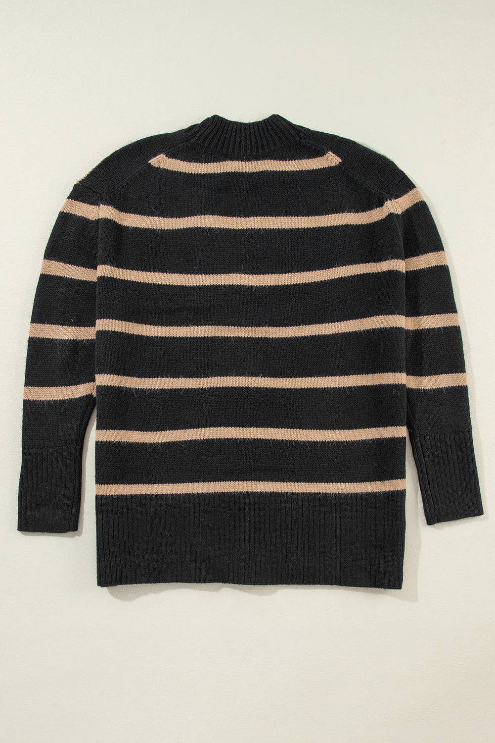 Black Stripe Relaxed Cardigan