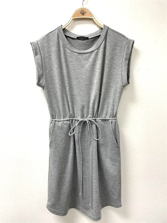 Grey Drawstring Dress