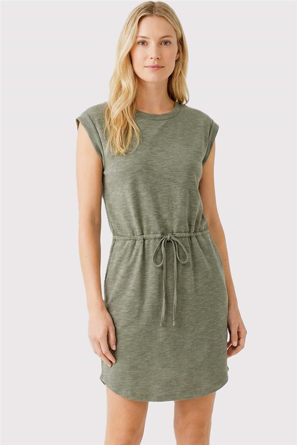 Light Olive Drawstring Dress
