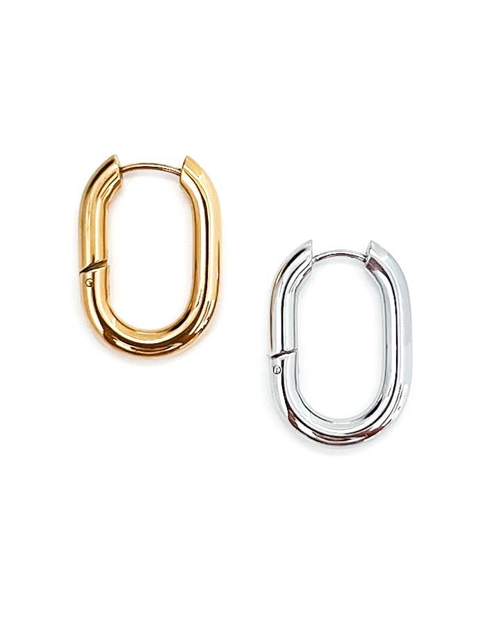 Eira Oval Hoop Earrings