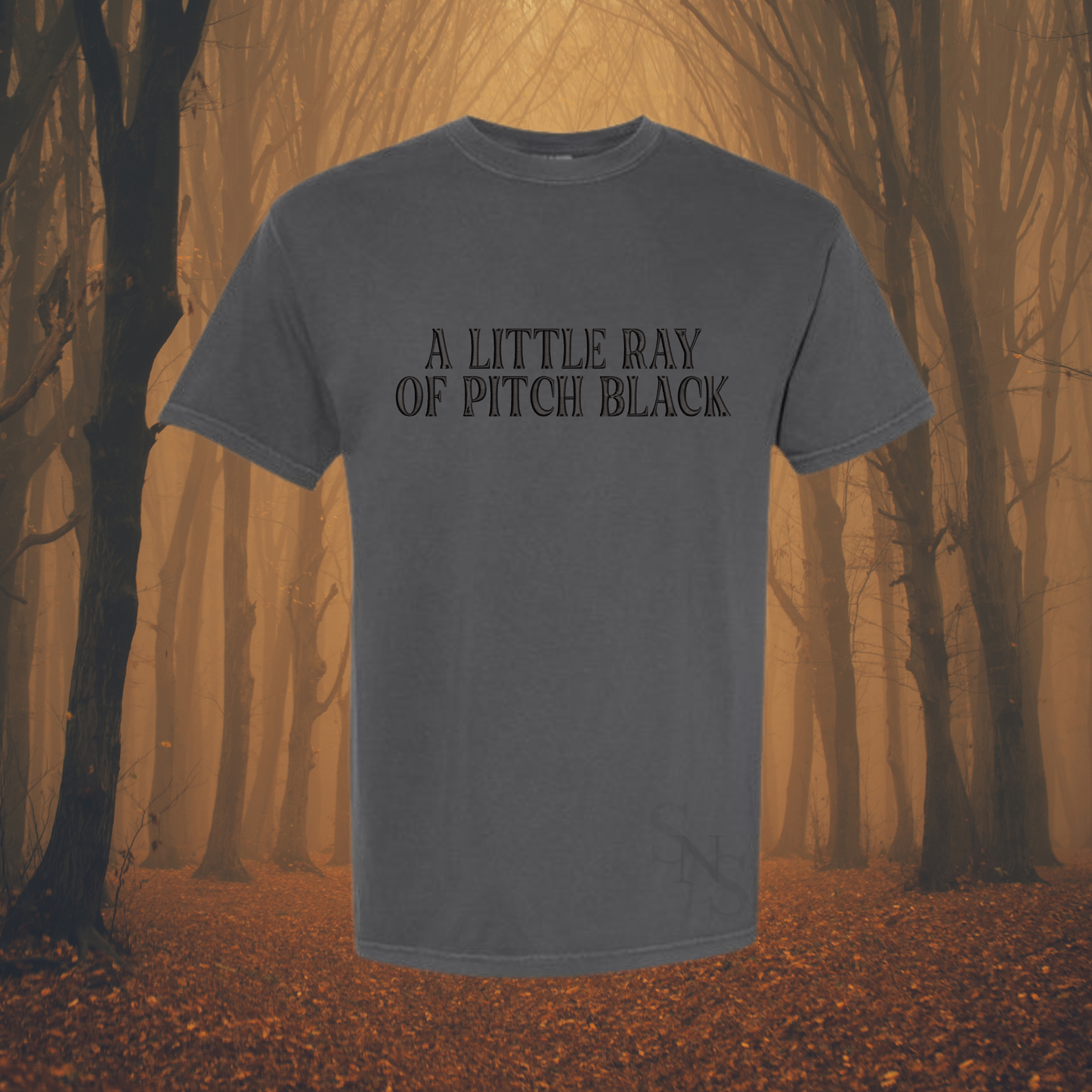 Little Ray of Pitch Black Embroidered Shirt