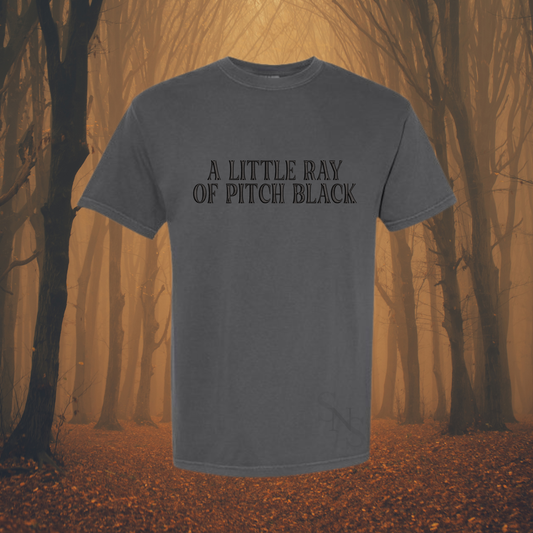 Little Ray of Pitch Black Embroidered Shirt