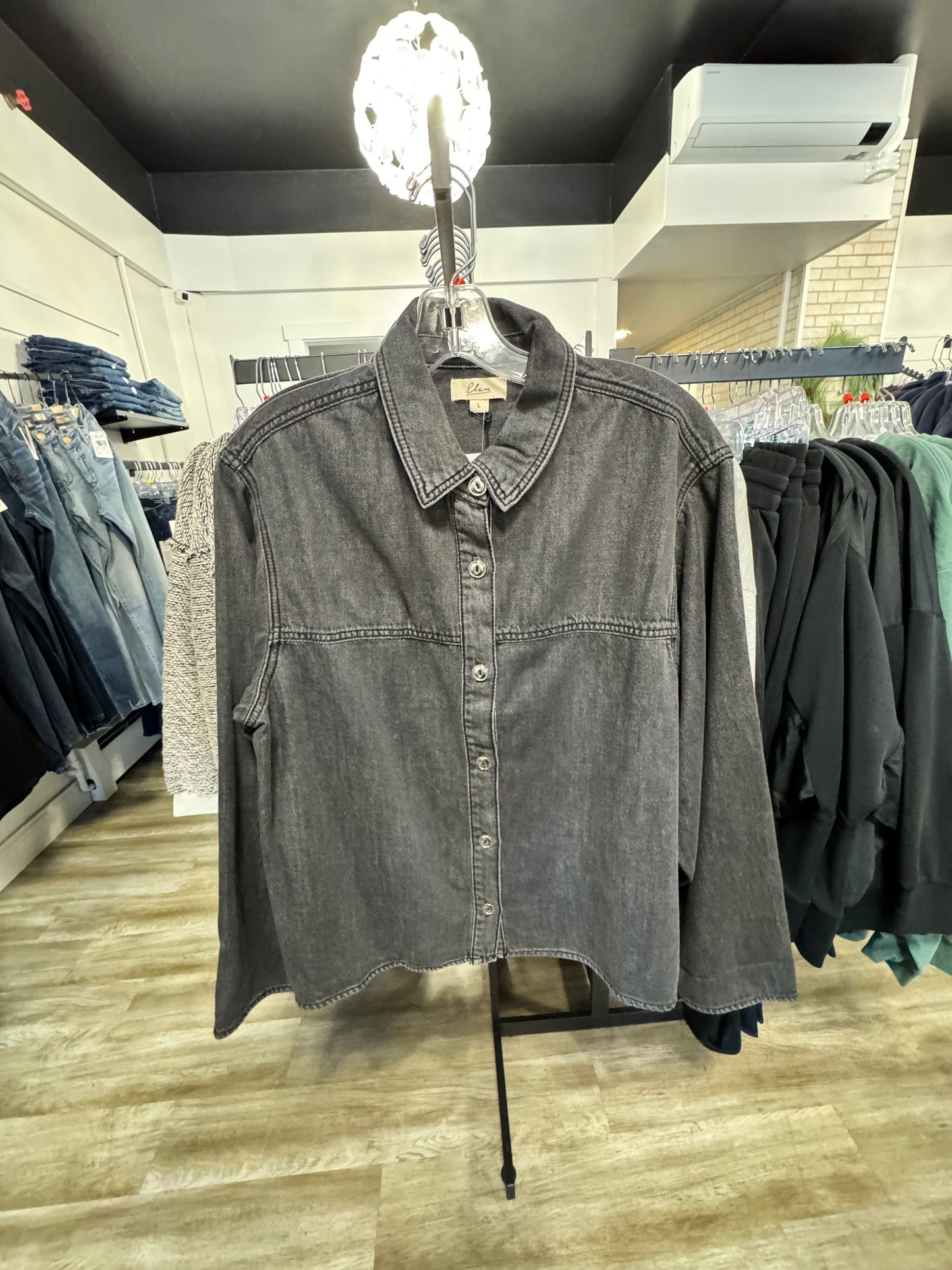 Elan Black Wash Shacket