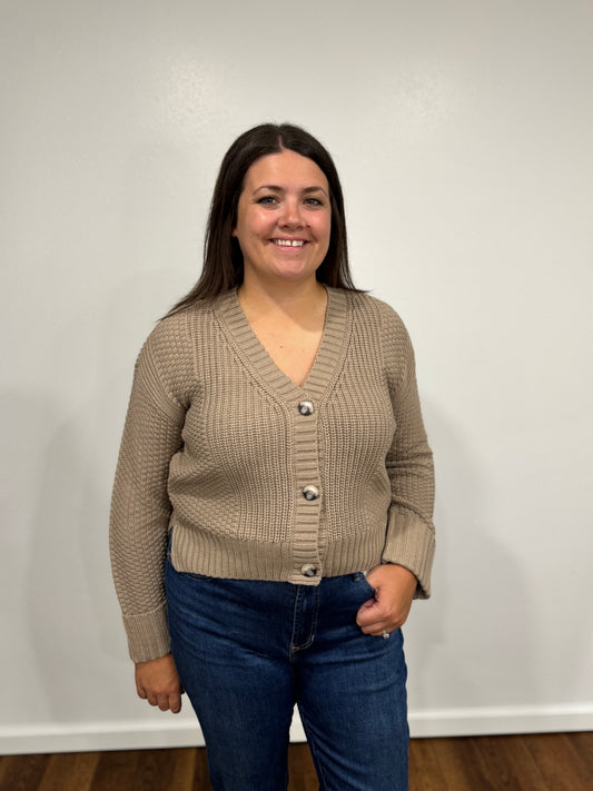DEX Taupe Cardigan