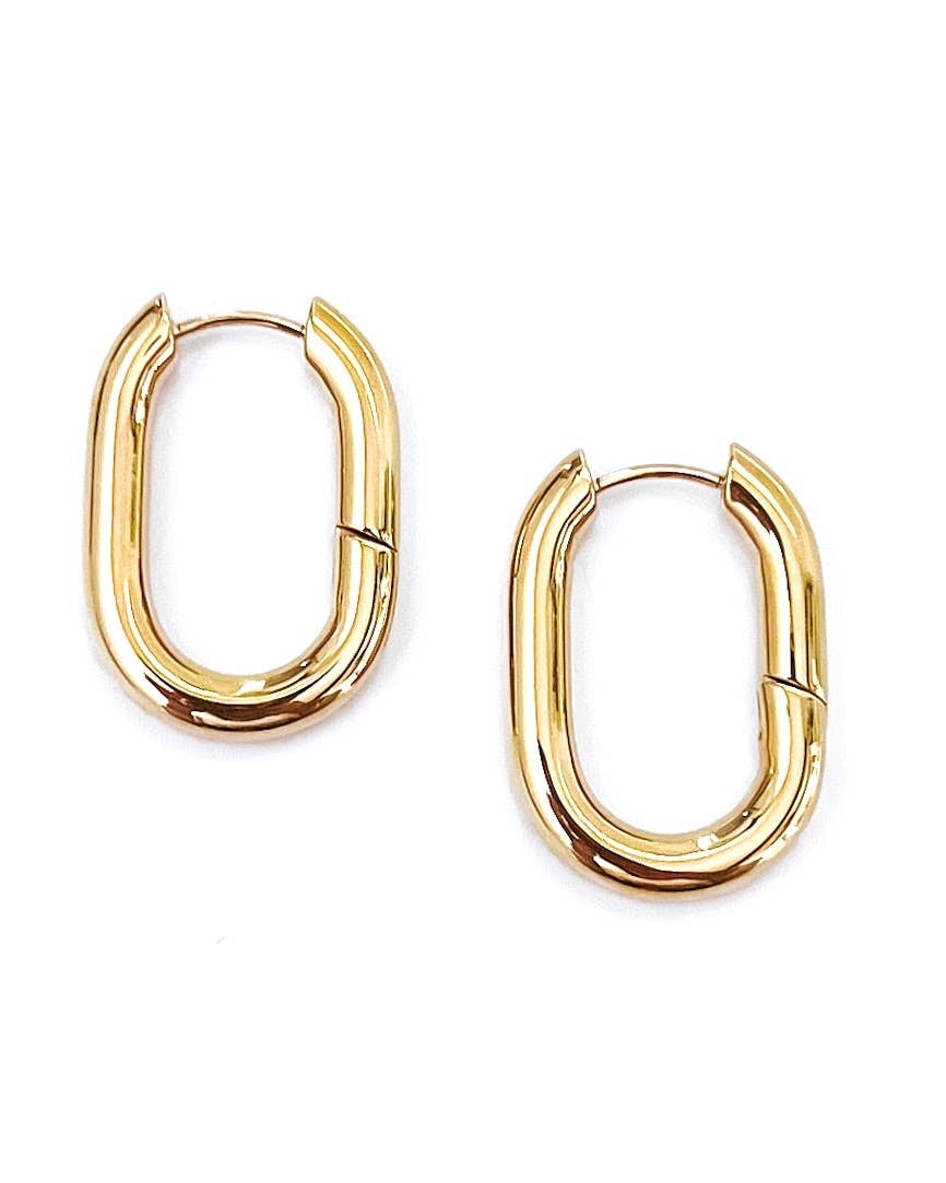 Eira Oval Hoop Earrings