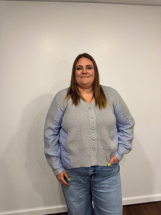 Elan Grey Mix Cardigan