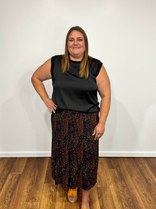 Liverpool Black Sleeveless Woven Top