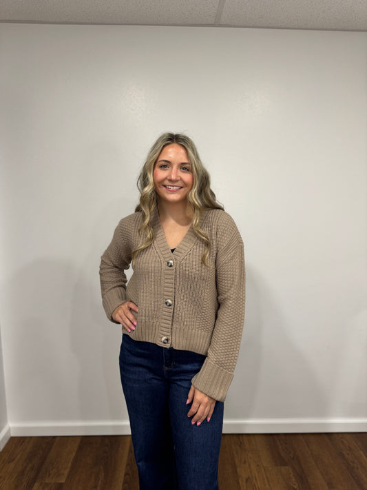 DEX Taupe Cardigan