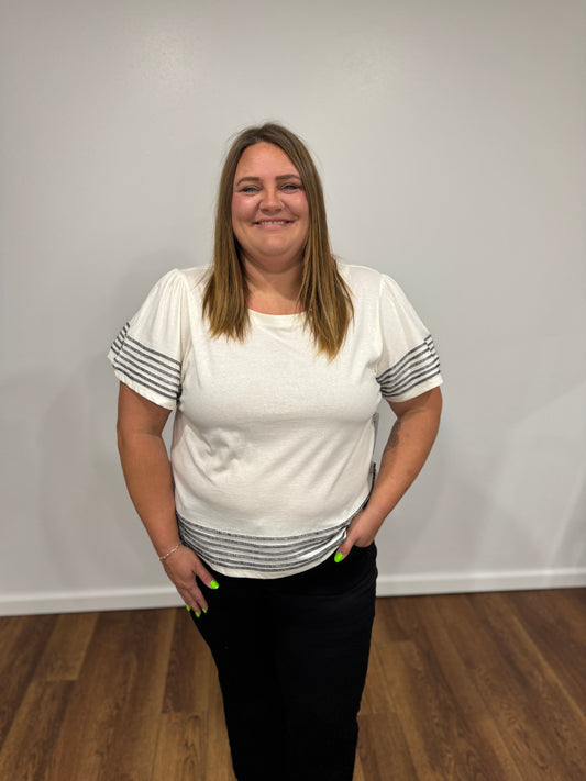 Tribal Plus Stripe Shirt