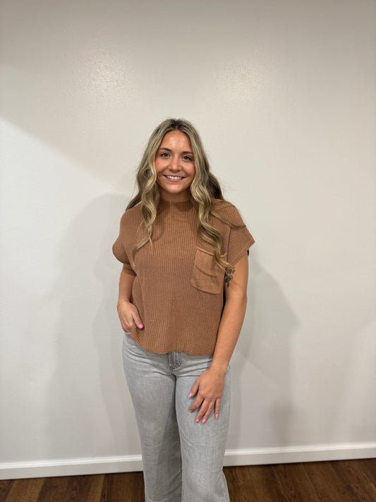 Elan Cap Sleeve Sweater