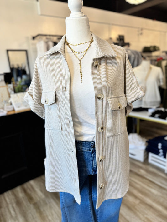 Oatmeal Button Up Shirt