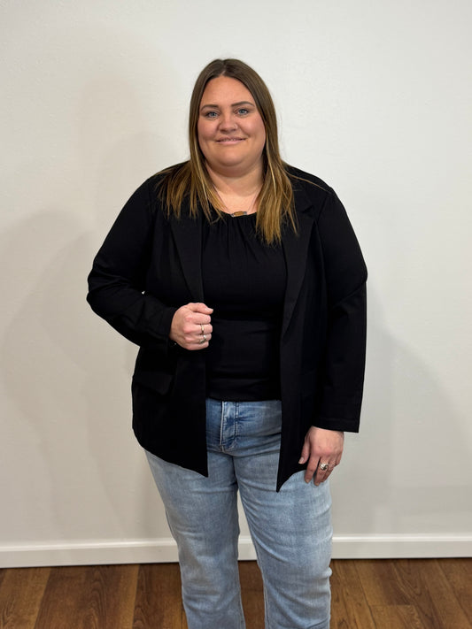 Liverpool Black Button Front Blazer