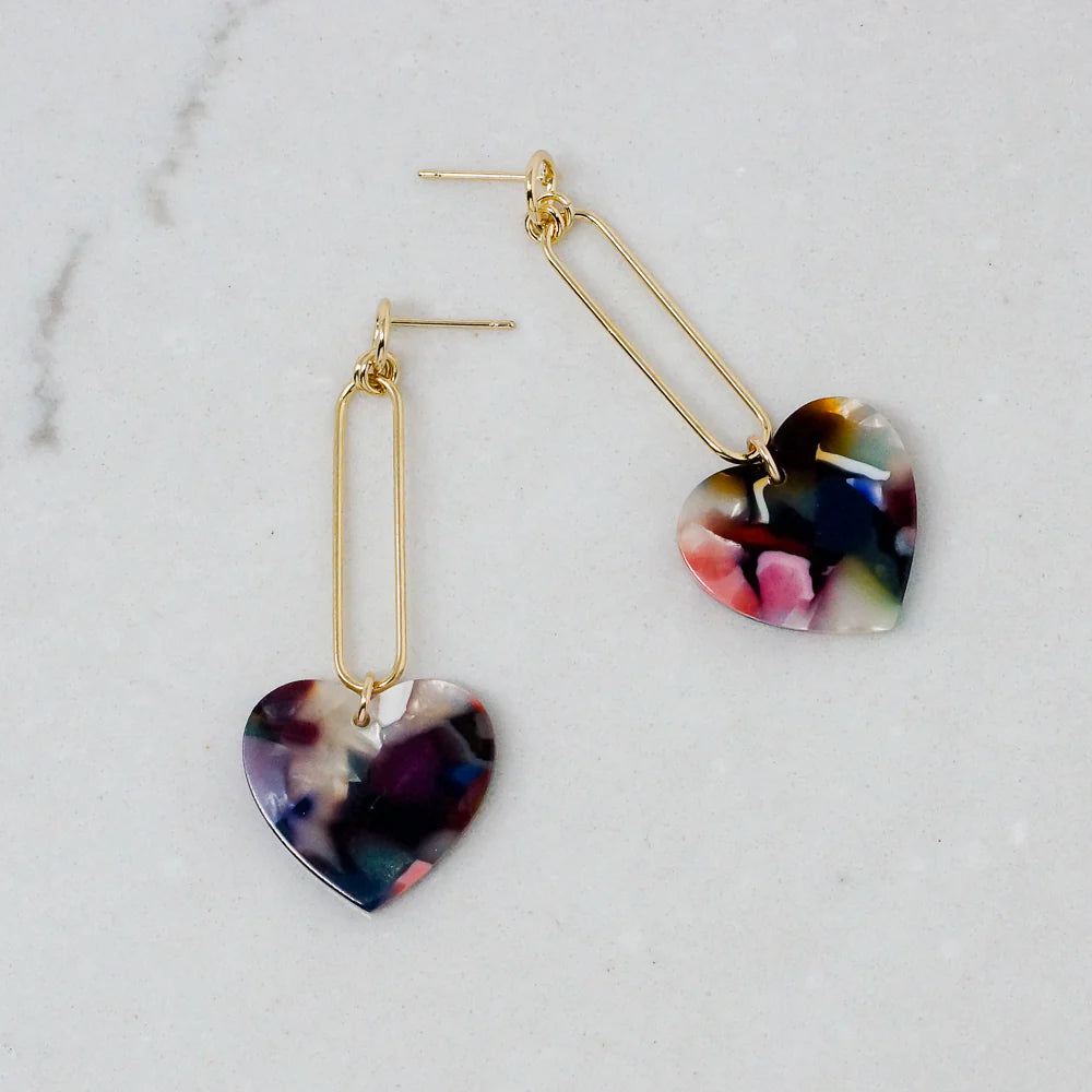 Acrylic Heart Earring