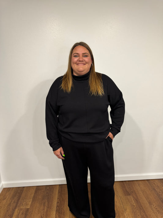 Tribal Black Knit Top