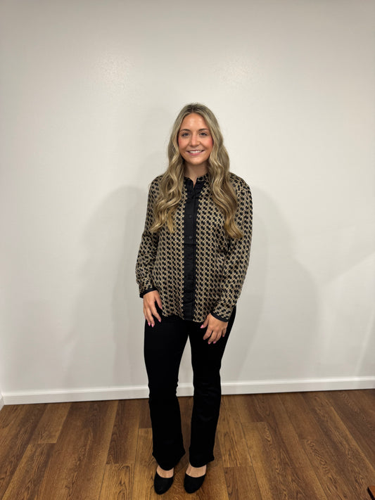 Liverpool Black Gold Blouse