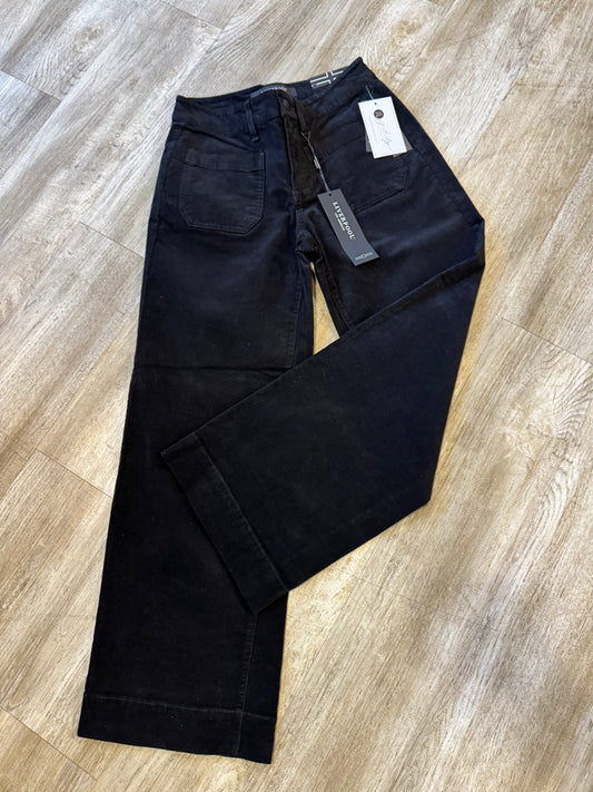 Liverpool Black Corduroy Wide Leg Pant