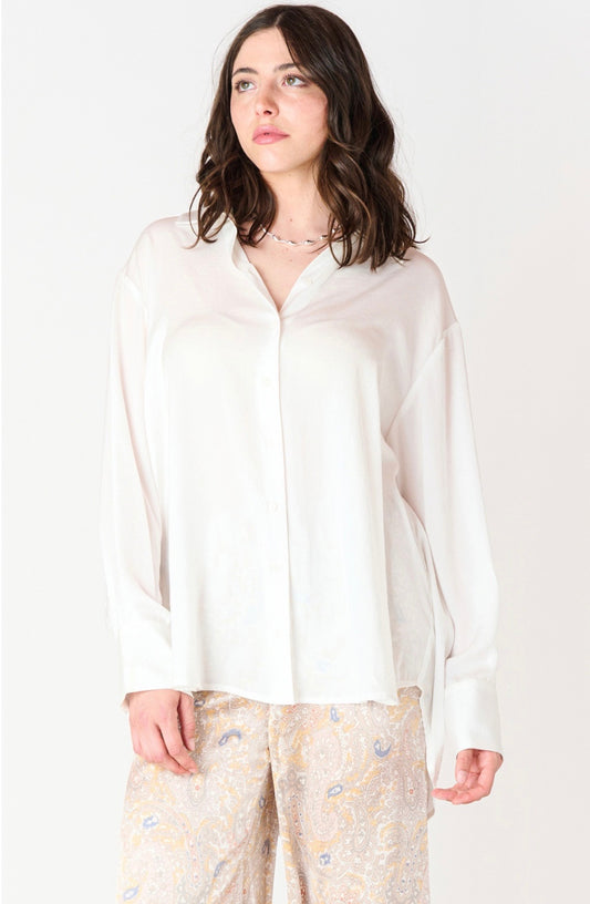 White Satin Blouse