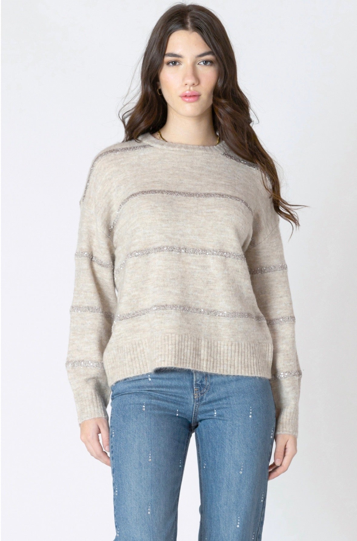 Sequin Stripe Sweater