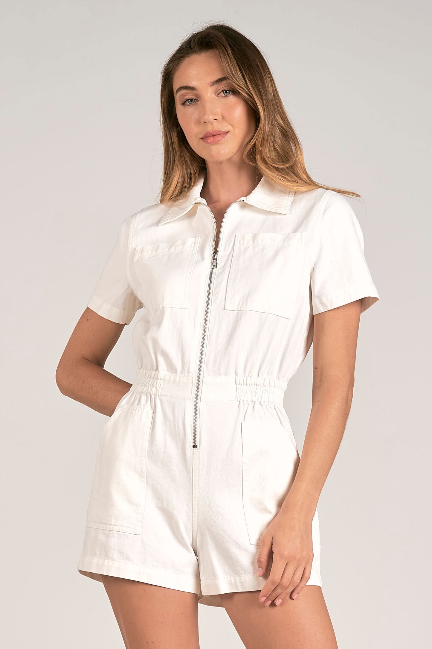 Elan White Romper