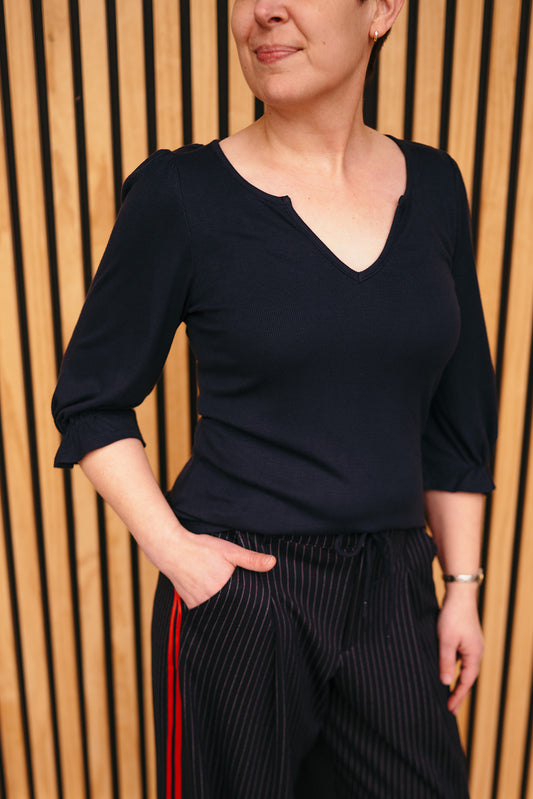 Liverpool Pleated Stripe Trouser