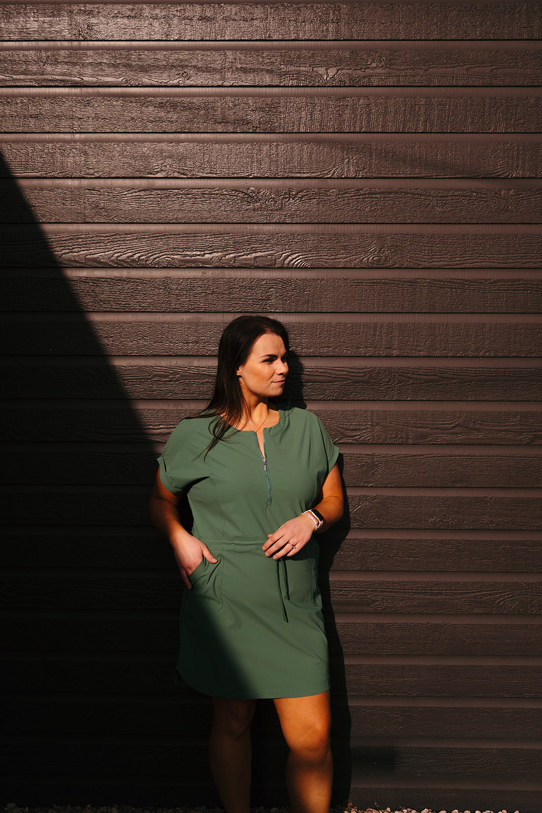 Tribal Green Cinch Dress