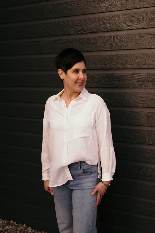 White Button Down Blouse
