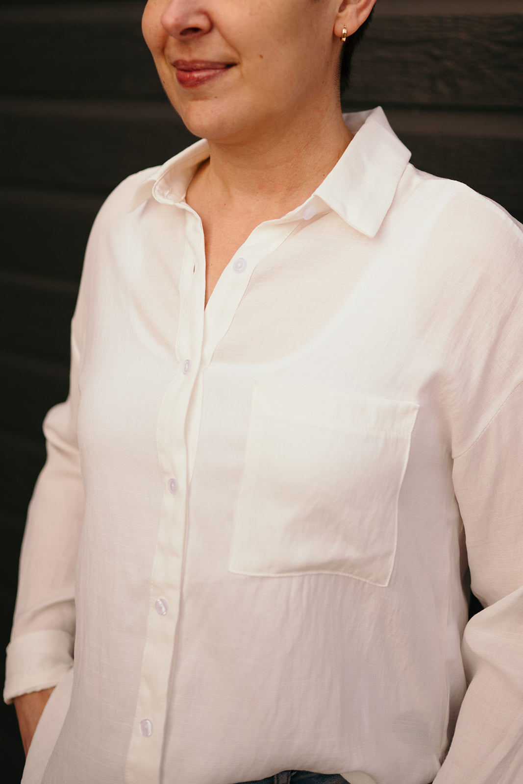 White Button Down Blouse