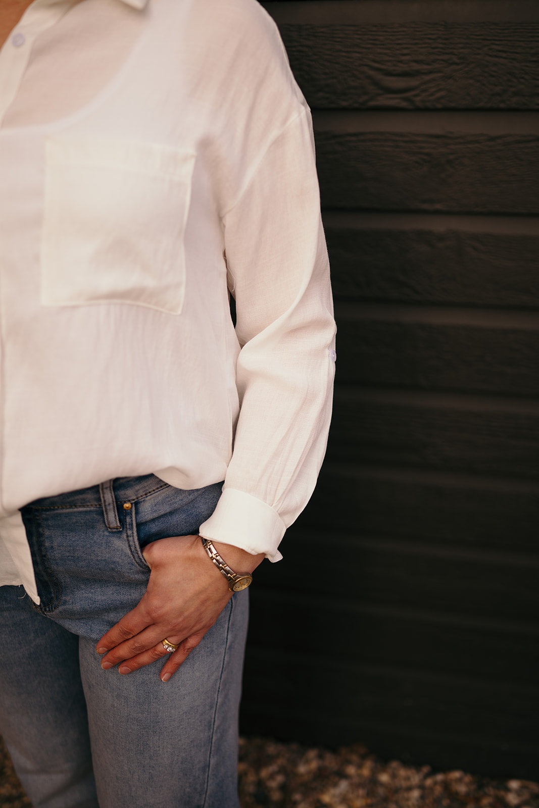 White Button Down Blouse