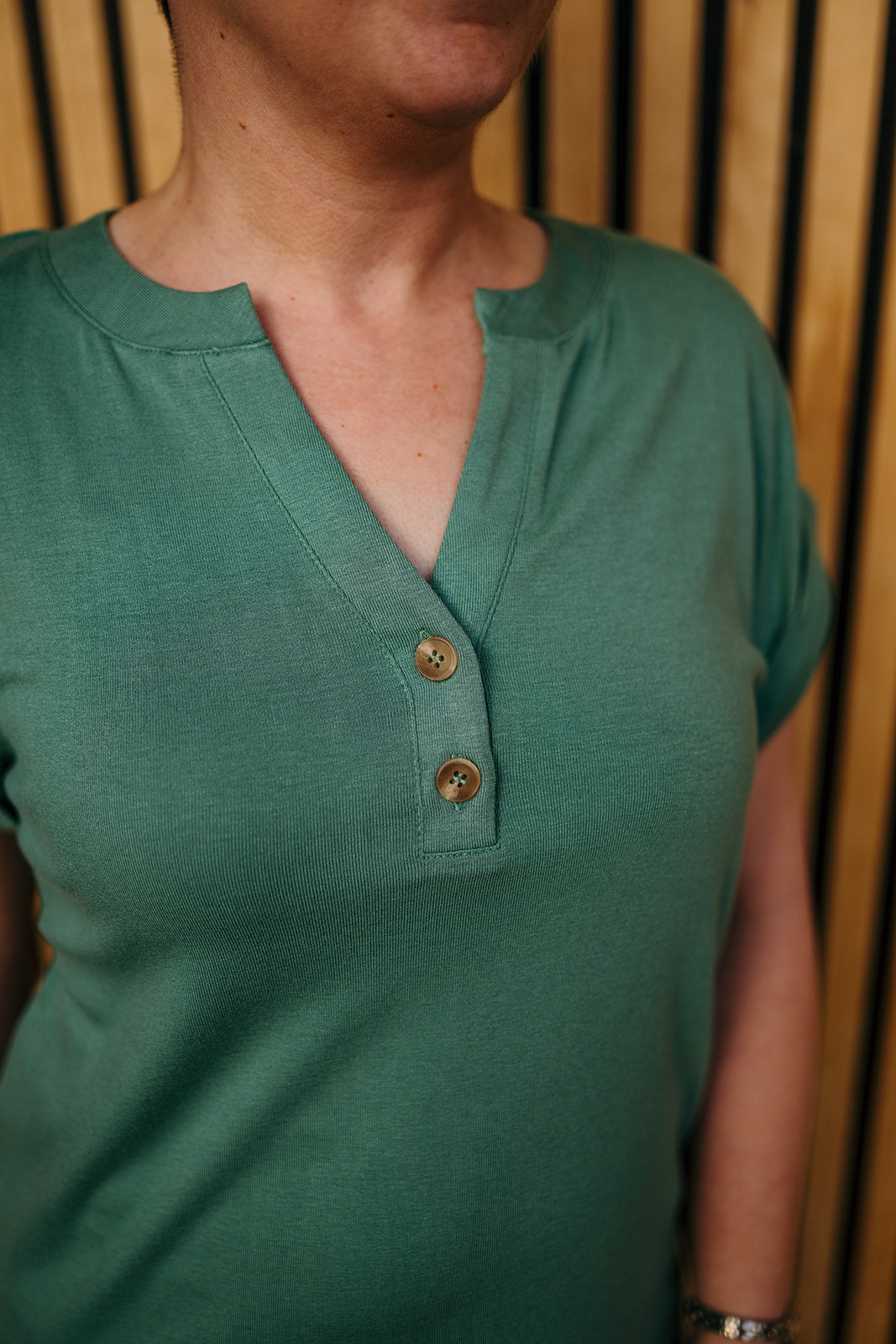 Green Henley Tshirt