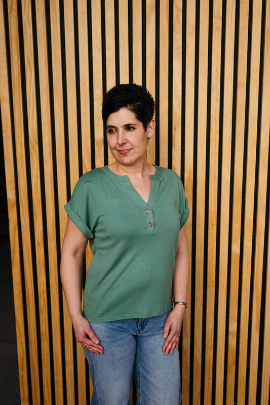 Green Henley Tshirt