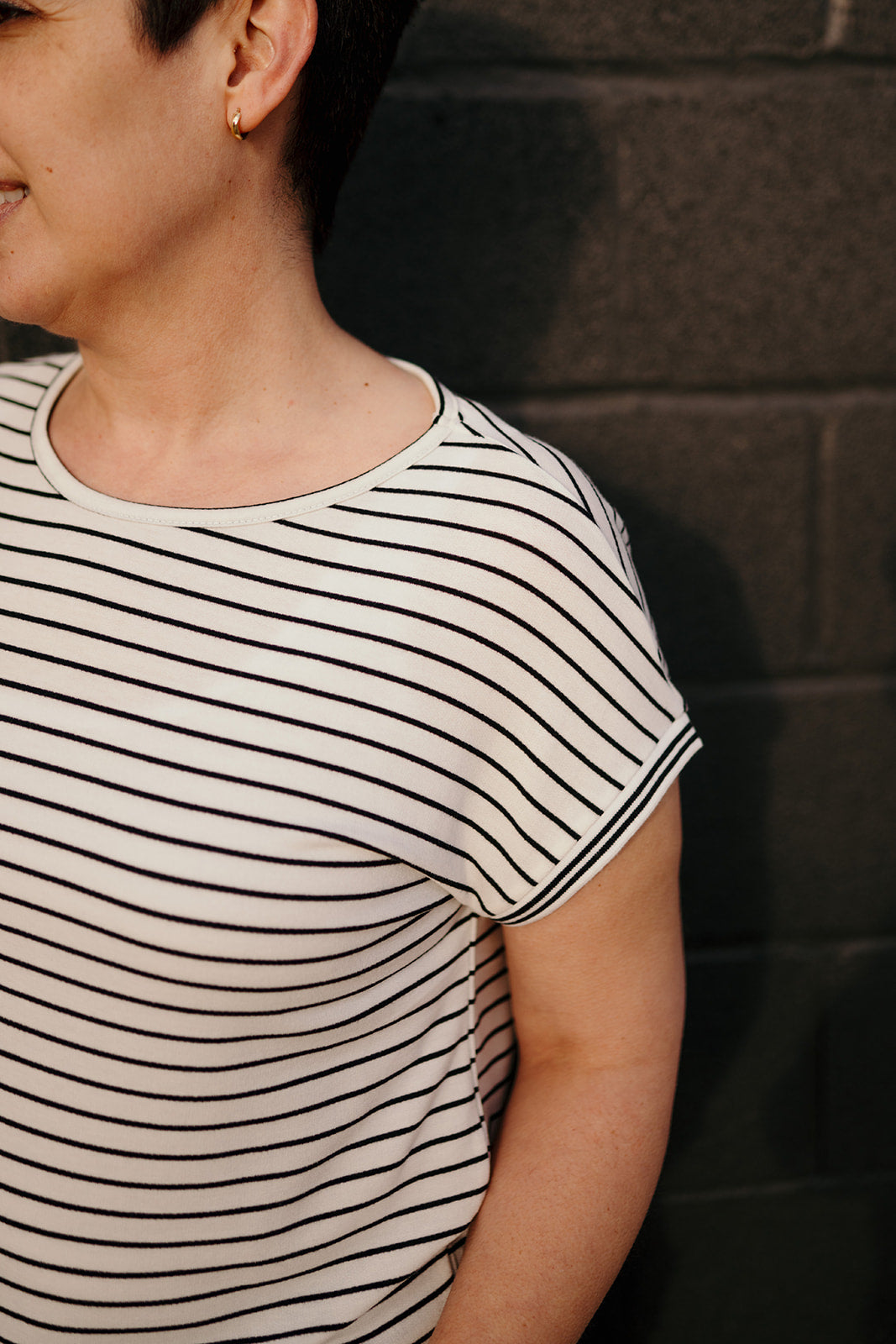 Stripe Varsity Tshirt