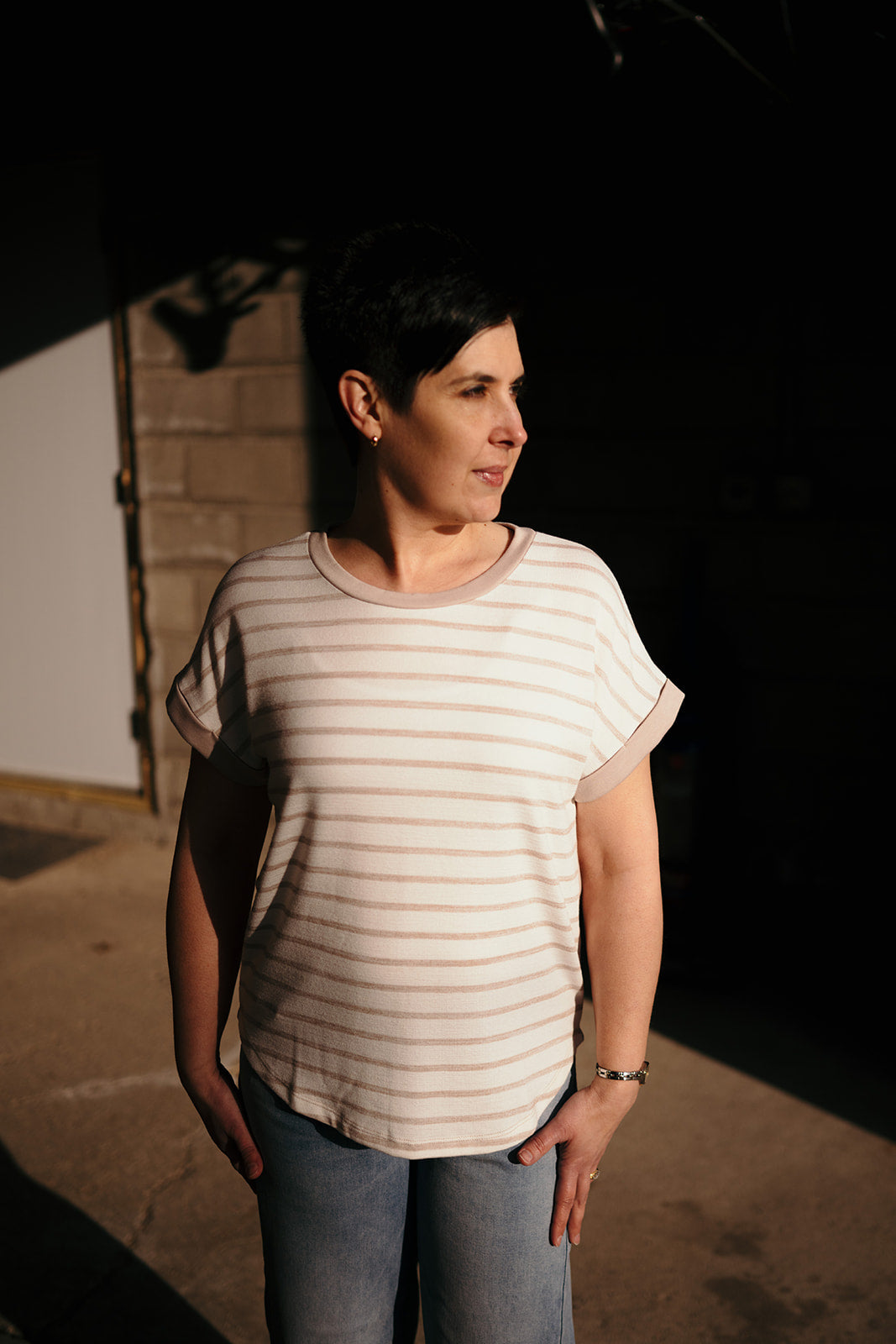 Taupe Two Tone Tshirt