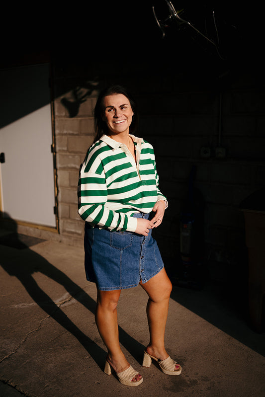 Tribal Audrey Denim Skort