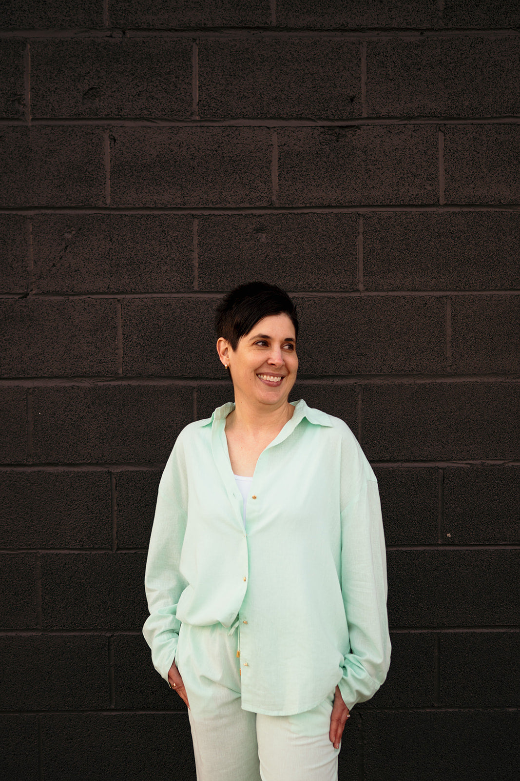 Elan Mint Button Down Shirt