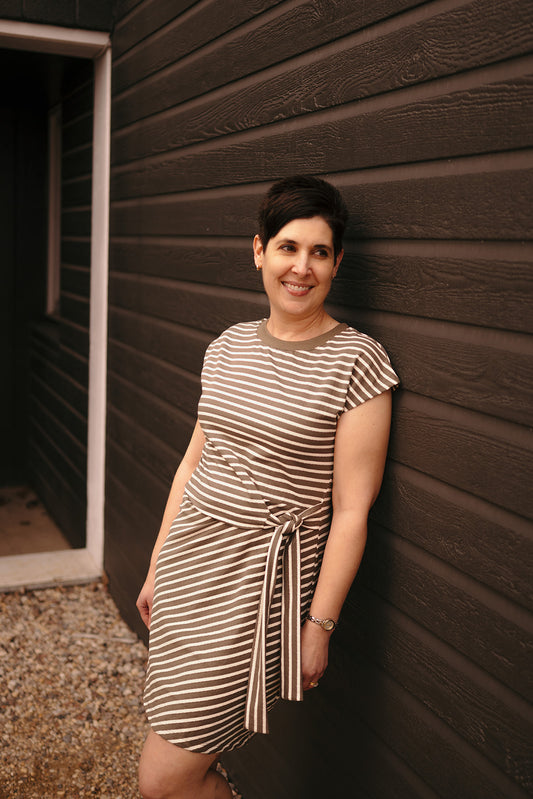 Olive Stripe Dress