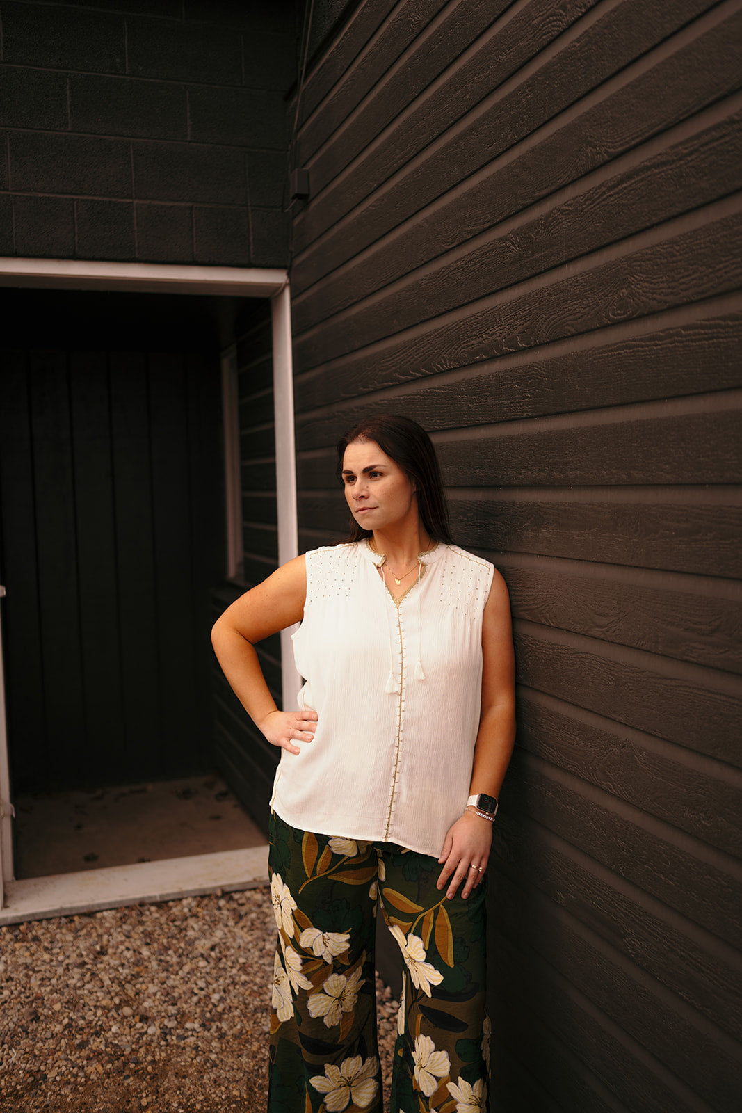 DEX Beaded Trim Blouse