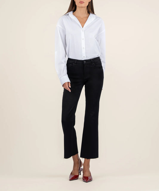 KUT black ankle flare jean Kelsey
