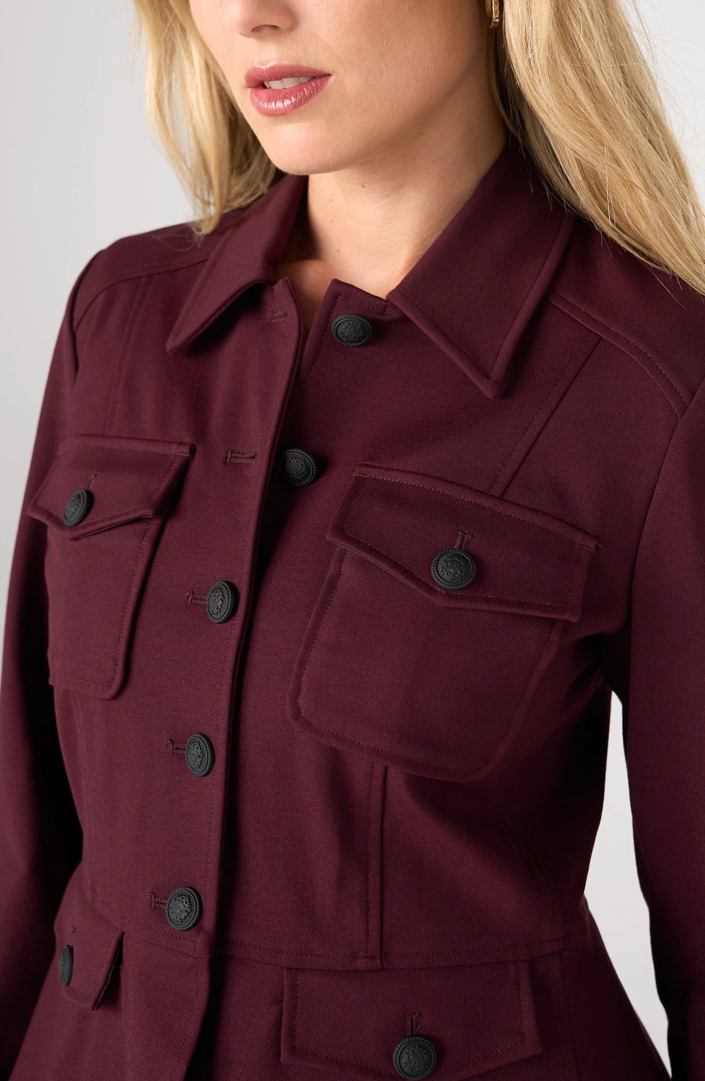 Liverpool Dark Oxford Peplum Jacket