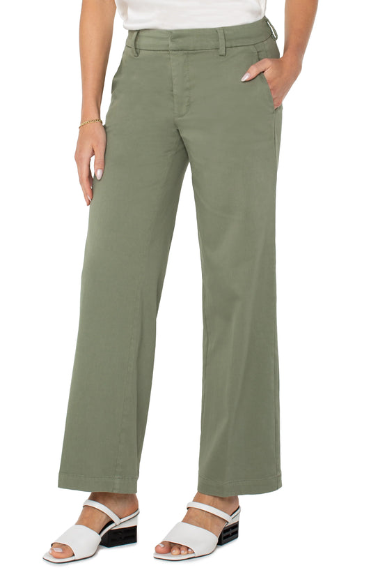 Liverpool Crop Olive Pant