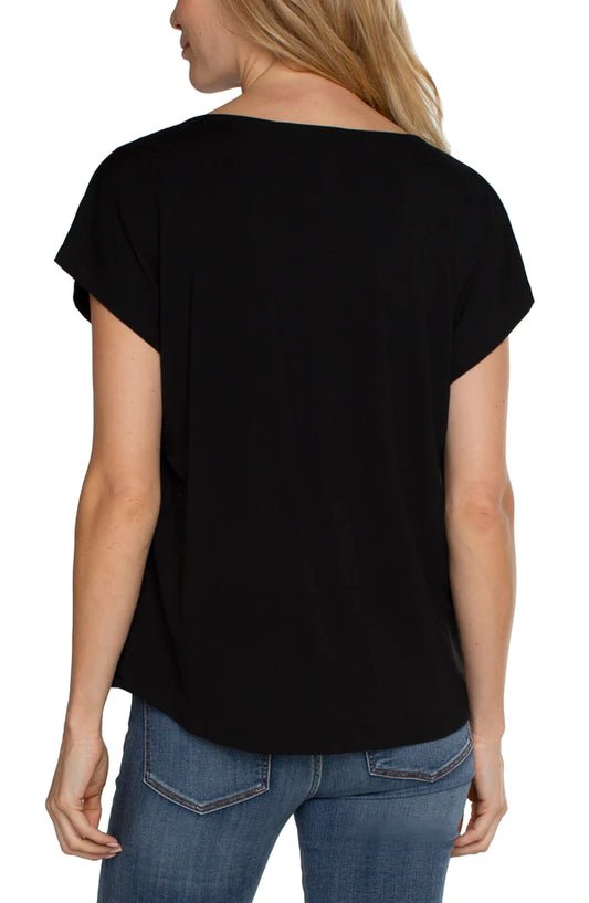 Liverpool Black Dolman Top