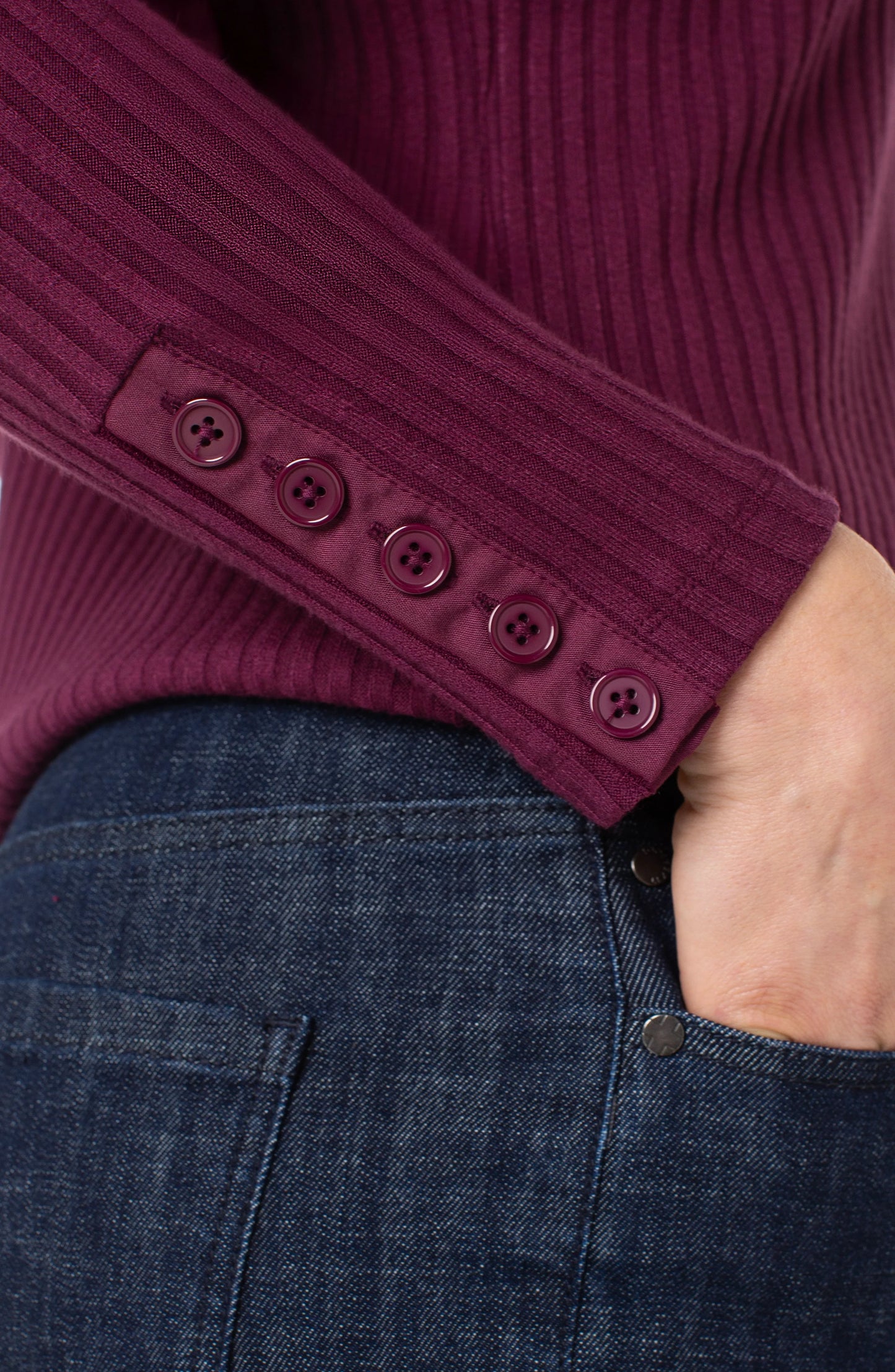 Liverpool Mock Sweater Wine