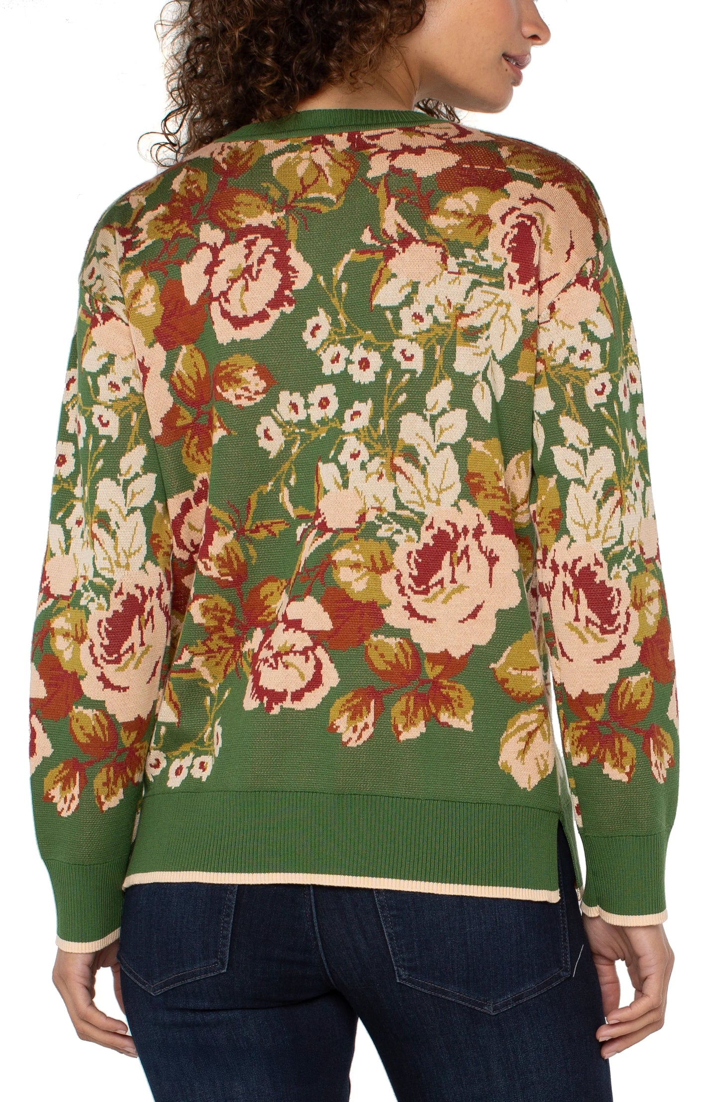 Liverpool Green Floral Sweater