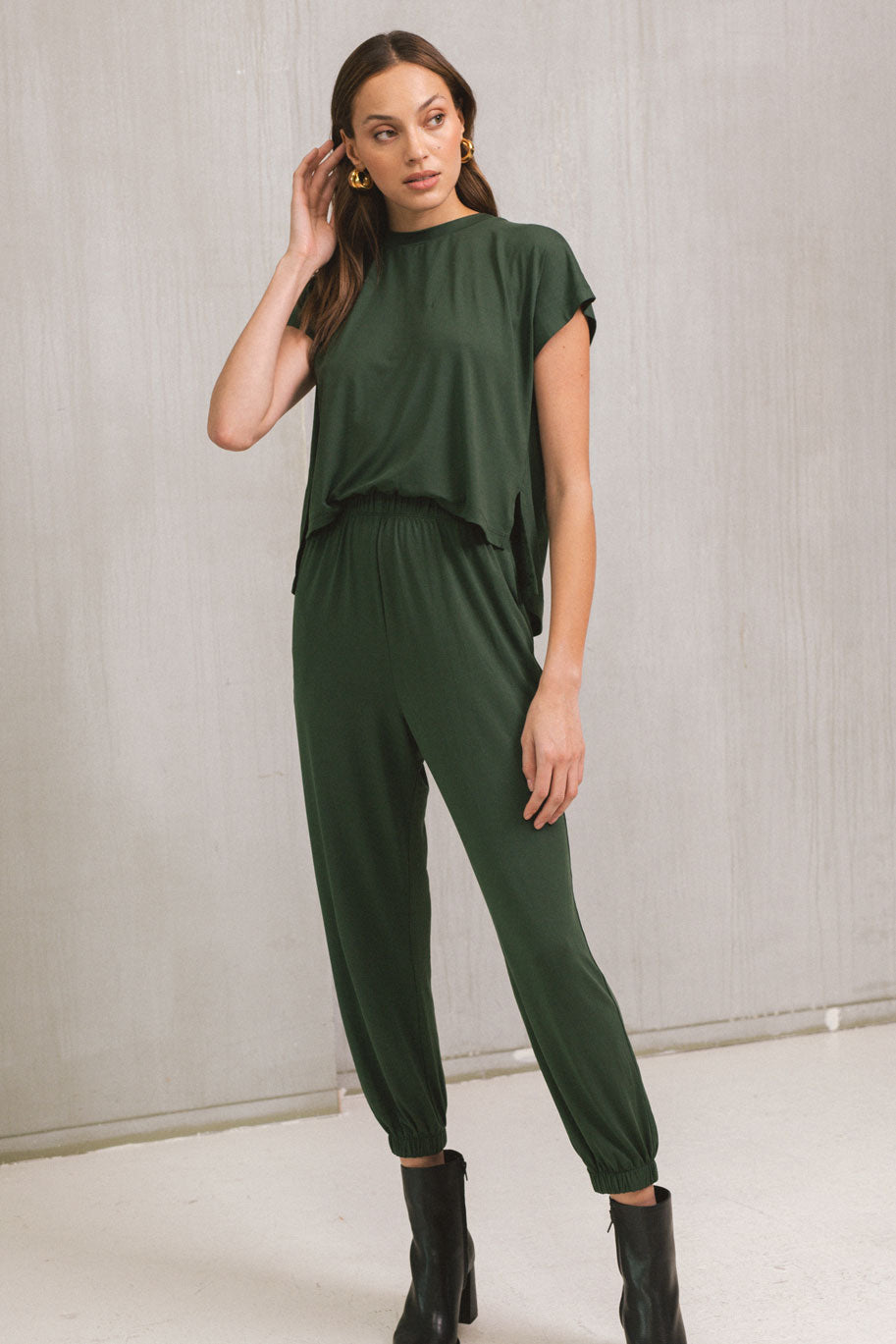 Dark Green Jumpsuit