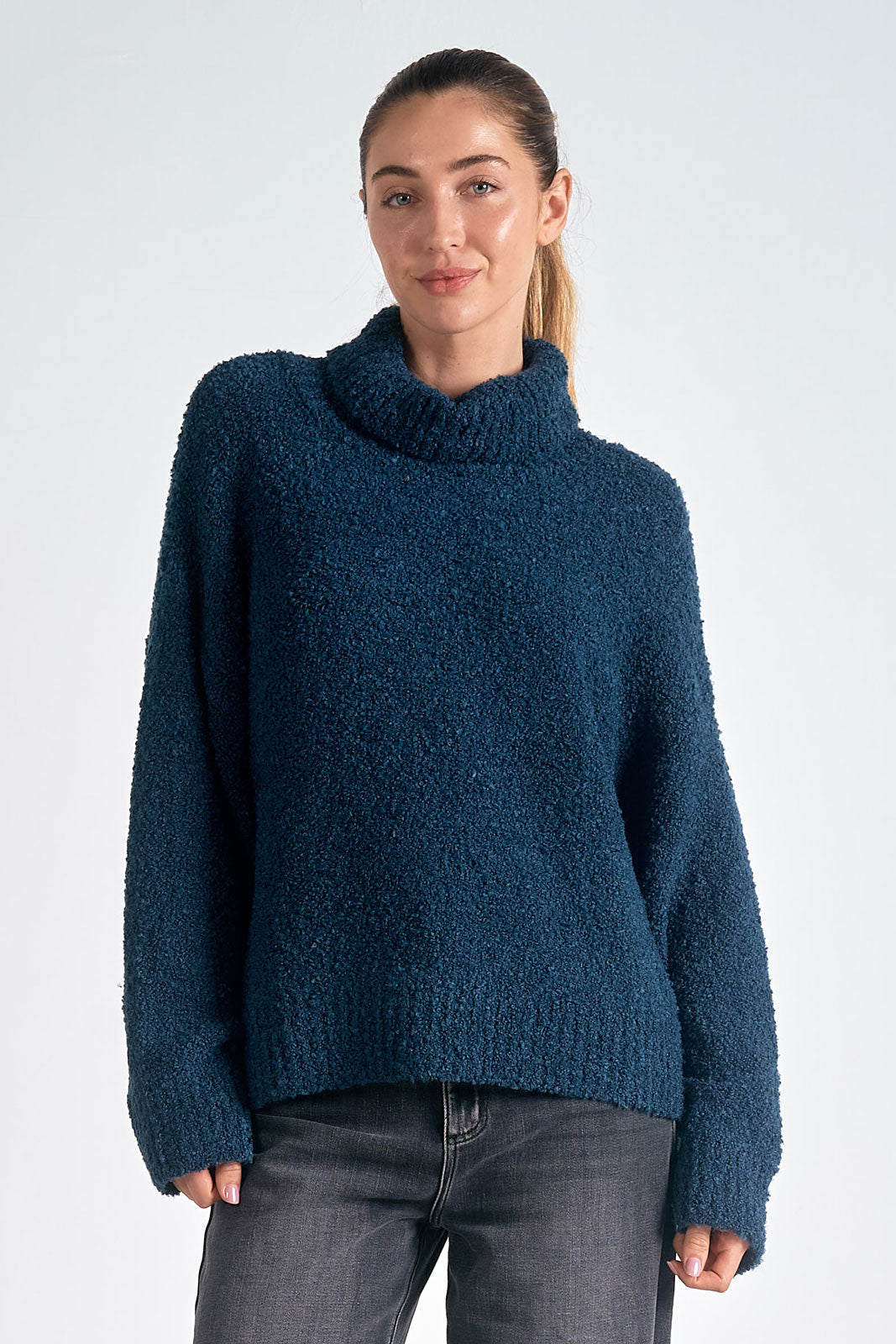 Ink Boucle Sweater