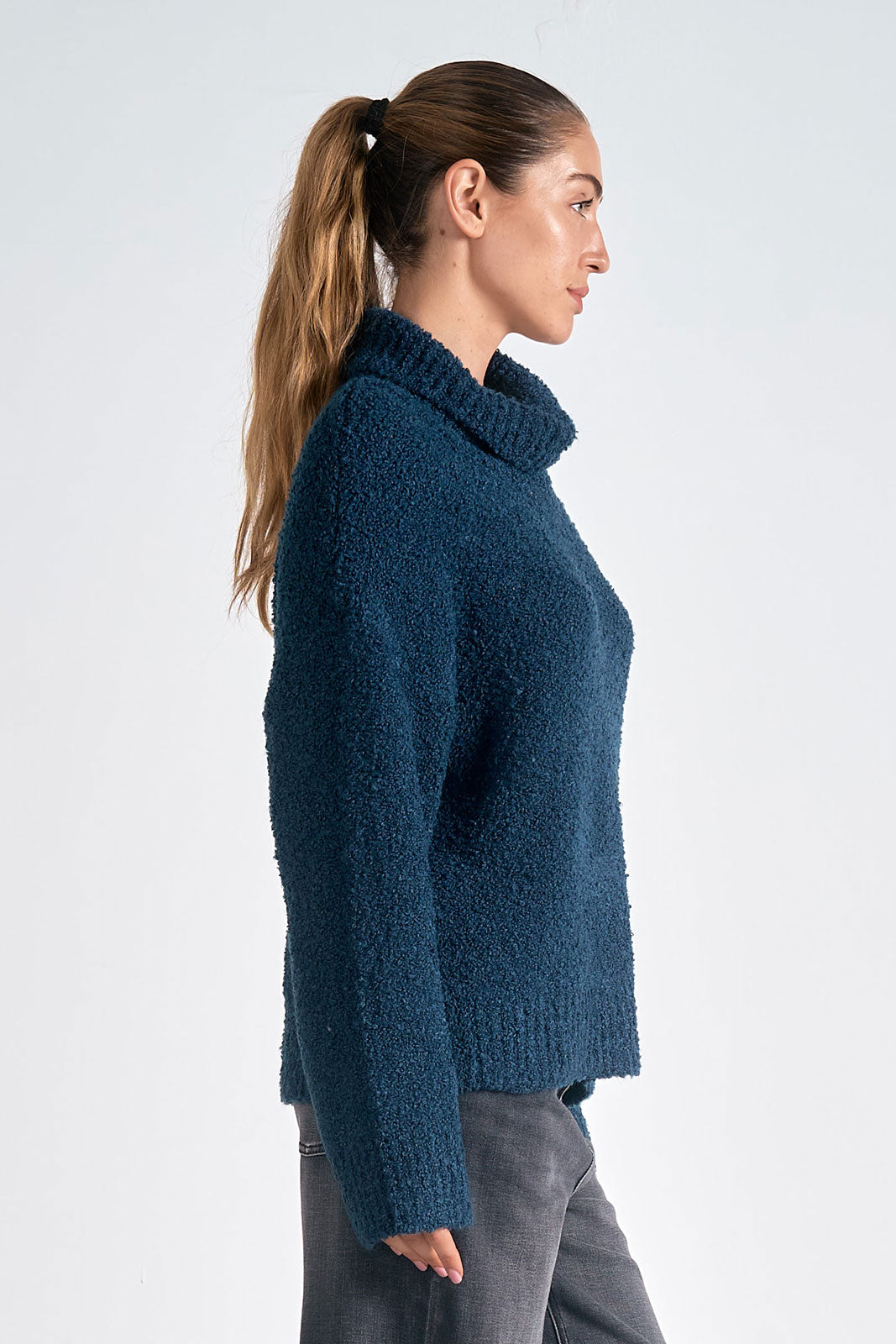 Ink Boucle Sweater